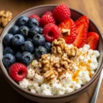 cottage cheese berry bowl