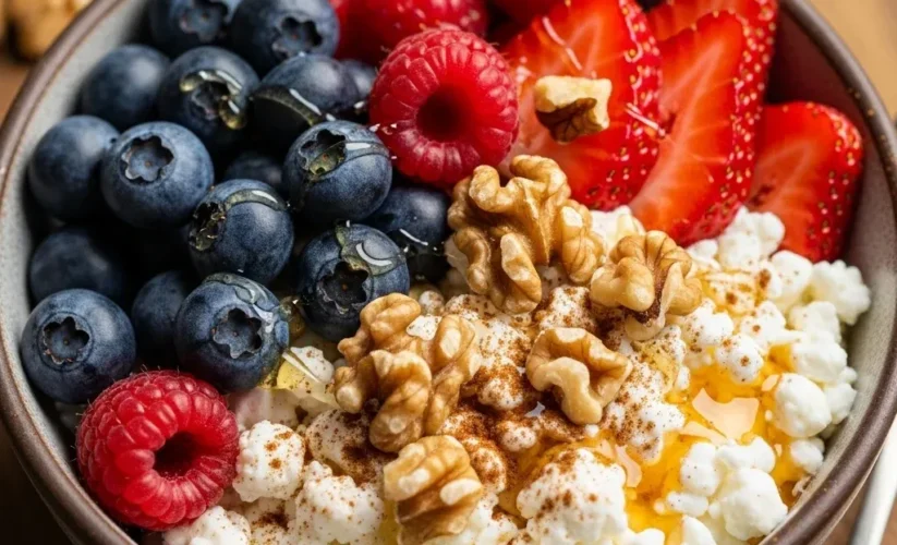 Cottage cheese berry bowl