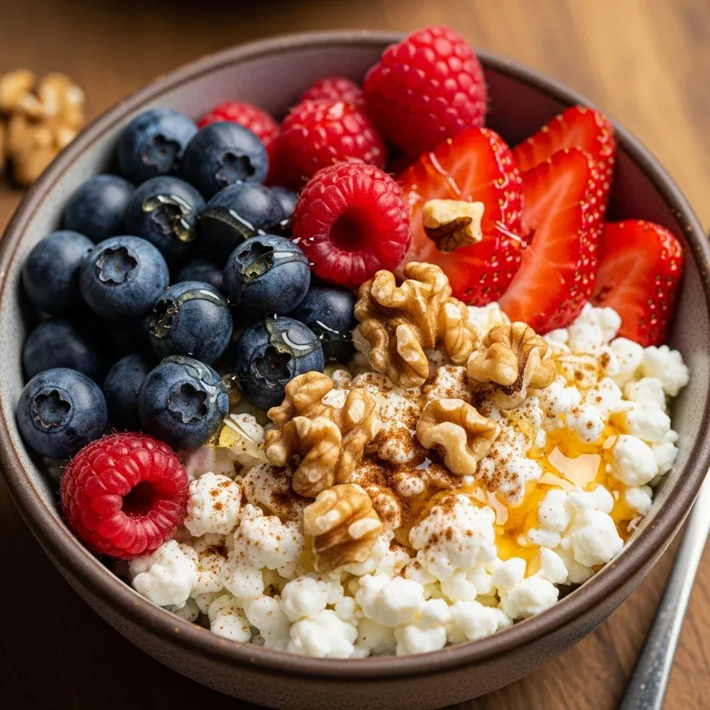 Cottage cheese berry bowl