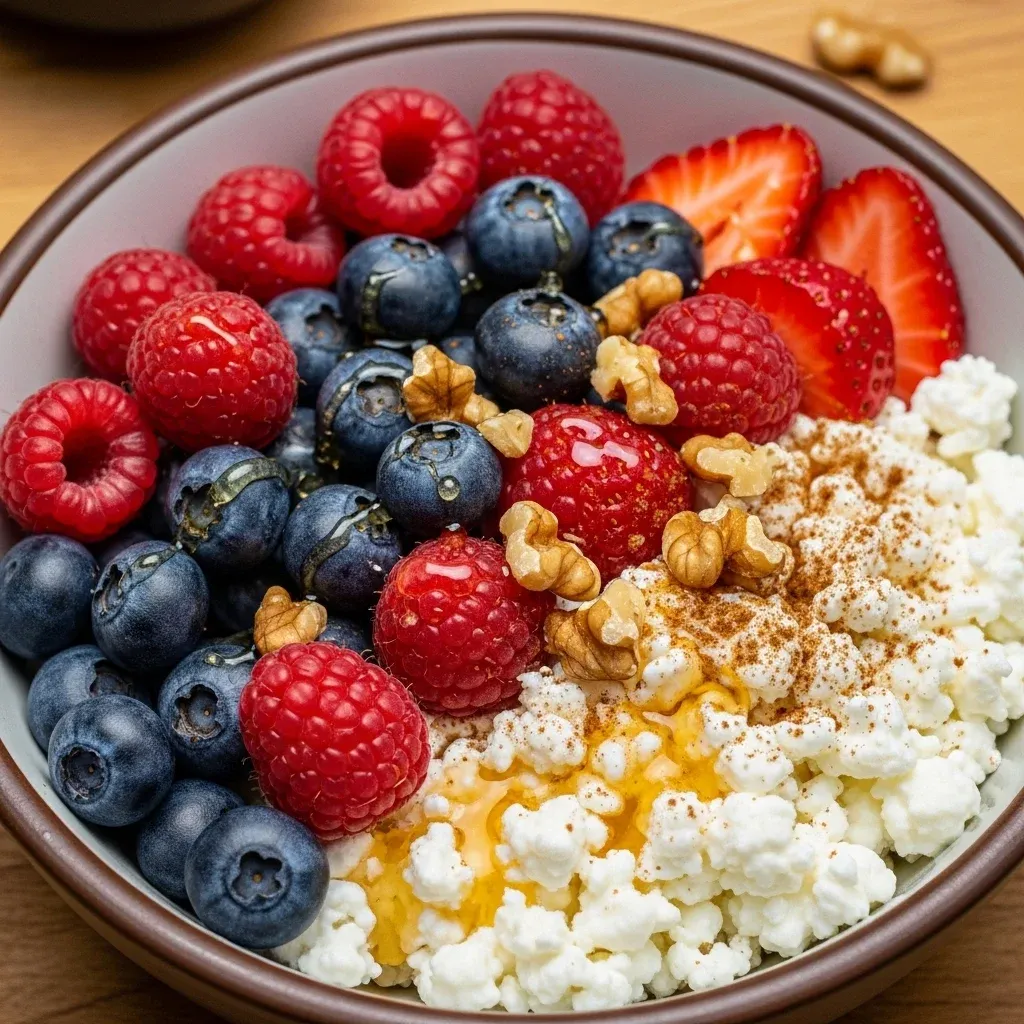 cottage cheese berry bowl