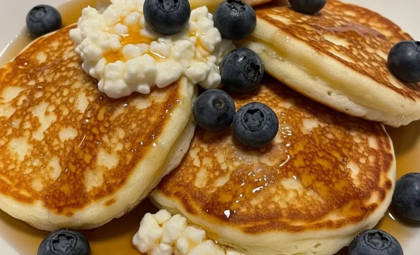 Fluffy Cottage Cheese Pancakes