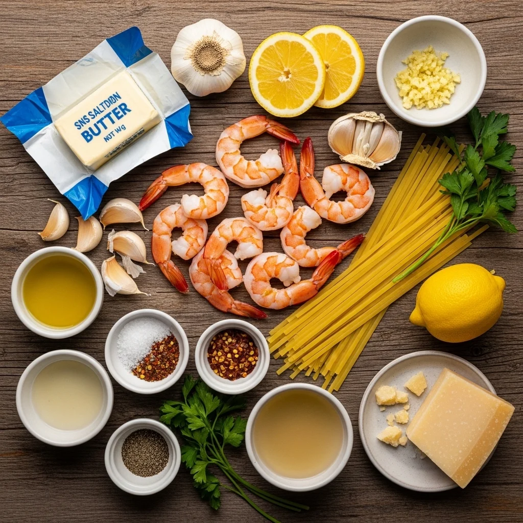 Lemon Garlic Shrimp Pasta