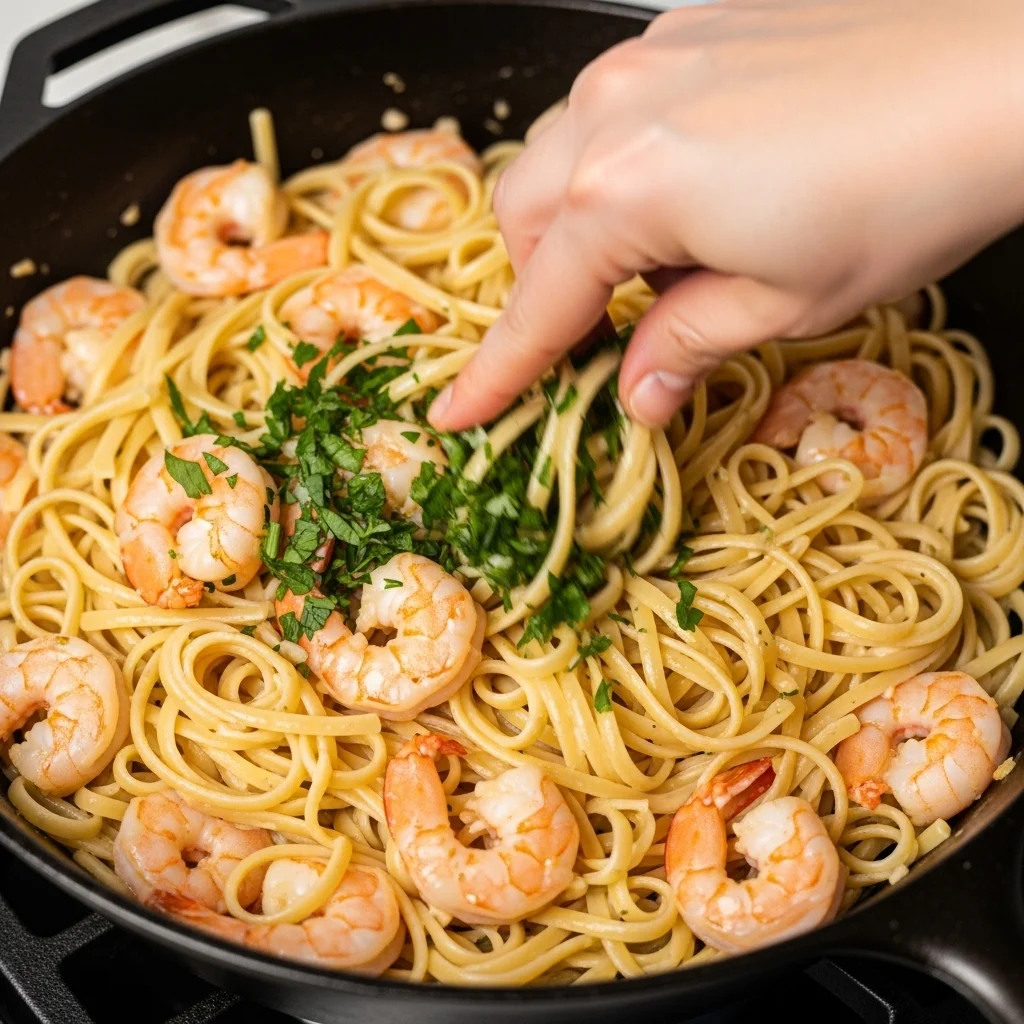 Lemon Garlic Shrimp Pasta