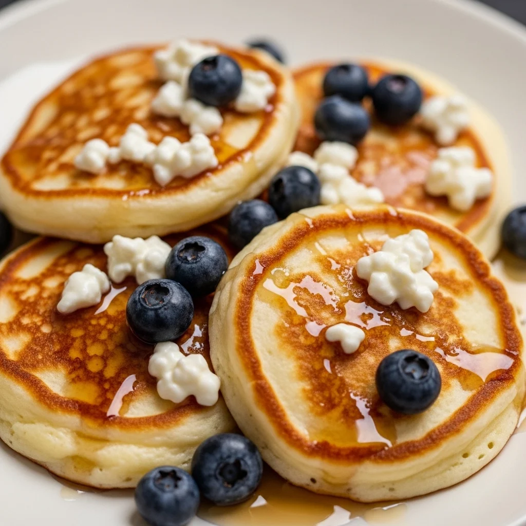 Fluffy Cottage Cheese Pancakes