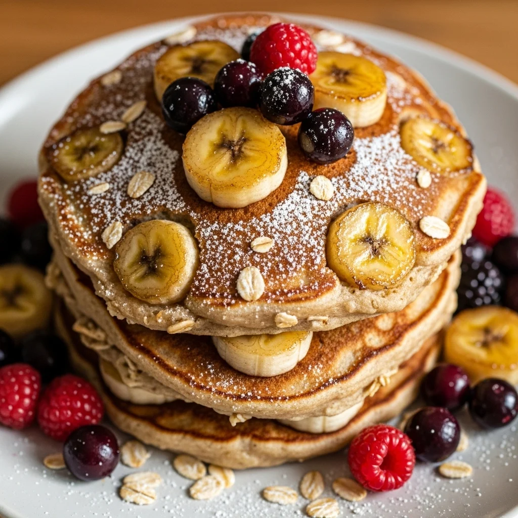 Banana Oat Pancakes
