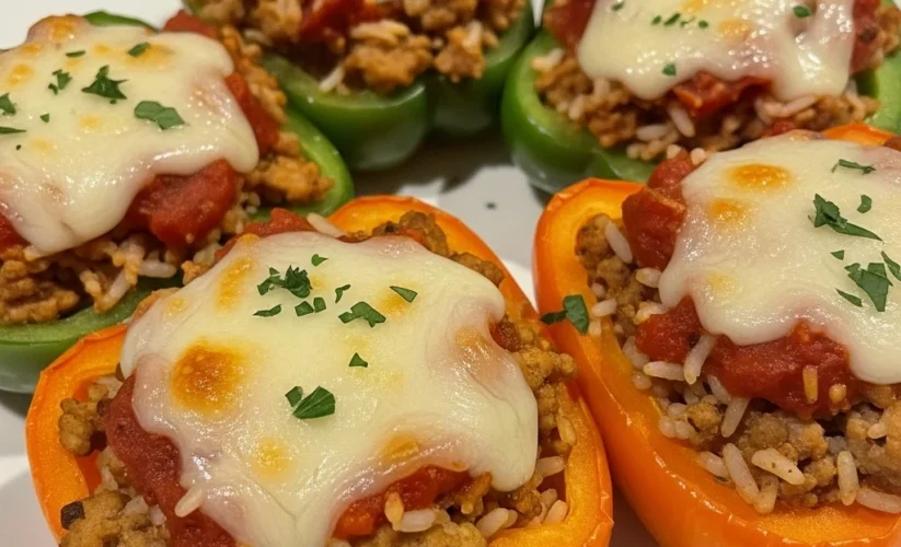 Ground Turkey Stuffed Peppers