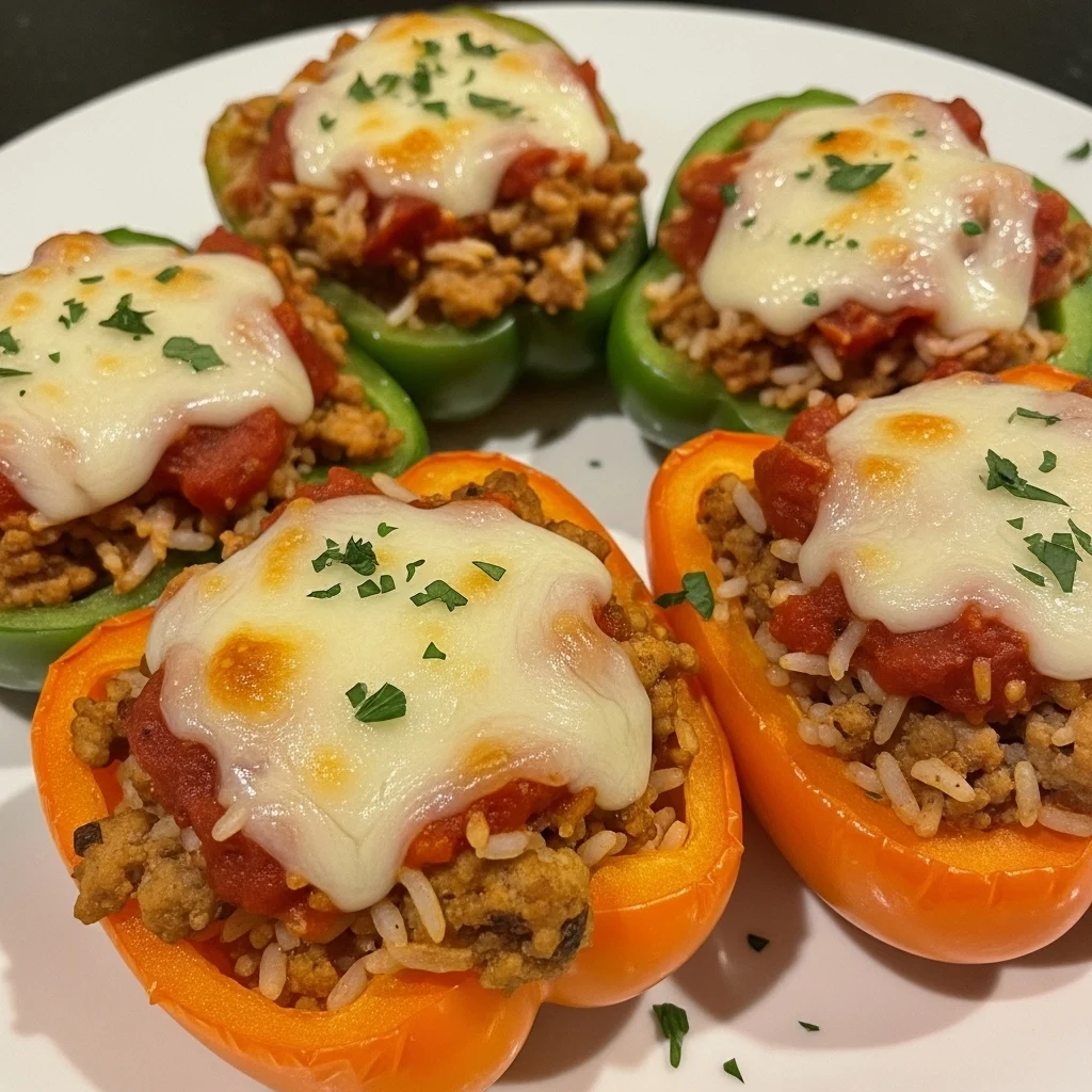 Ground Turkey Stuffed Peppers