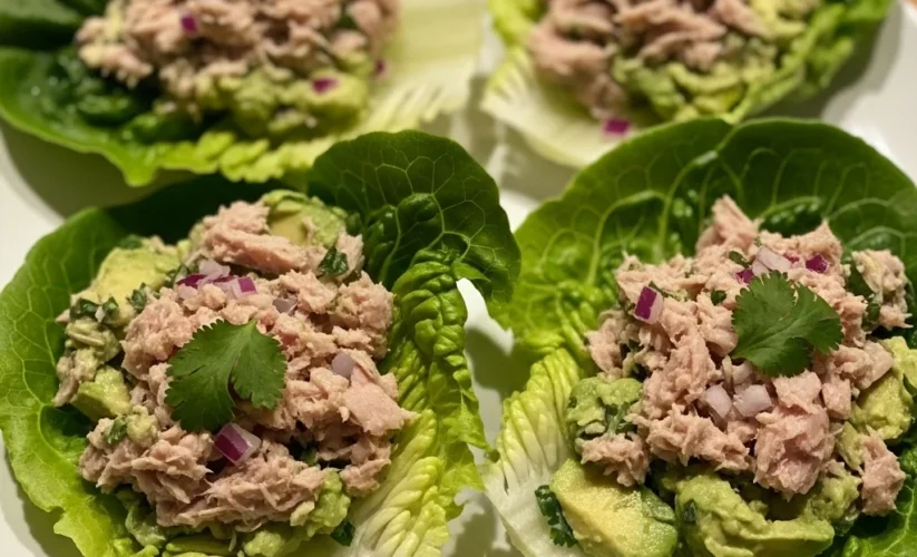 Tuna Avocado Lettuce Wraps