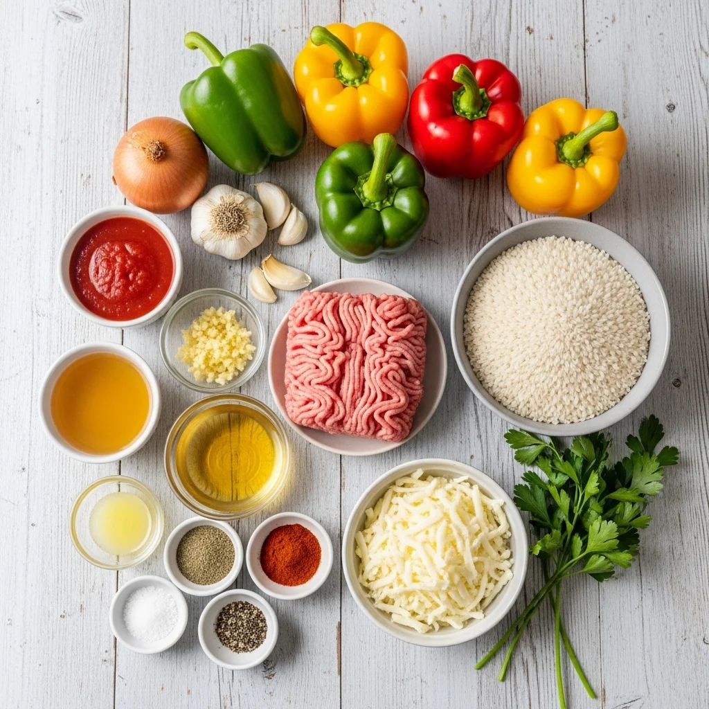Ground Turkey Stuffed Peppers