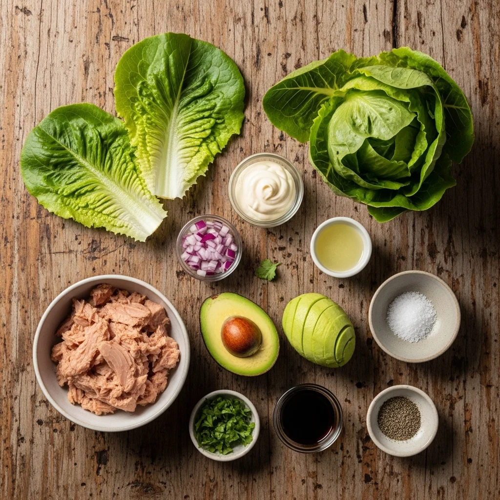 Tuna Avocado Lettuce Wraps