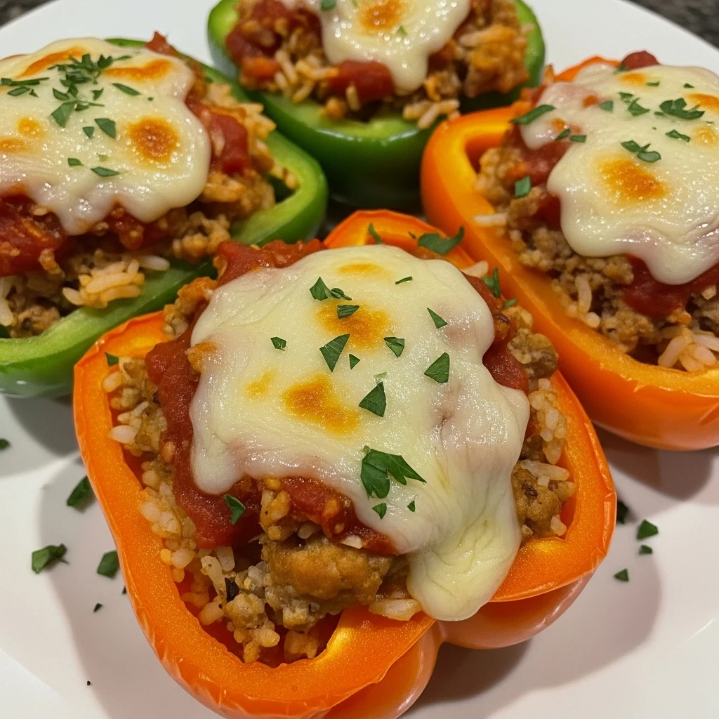 Ground Turkey Stuffed Peppers