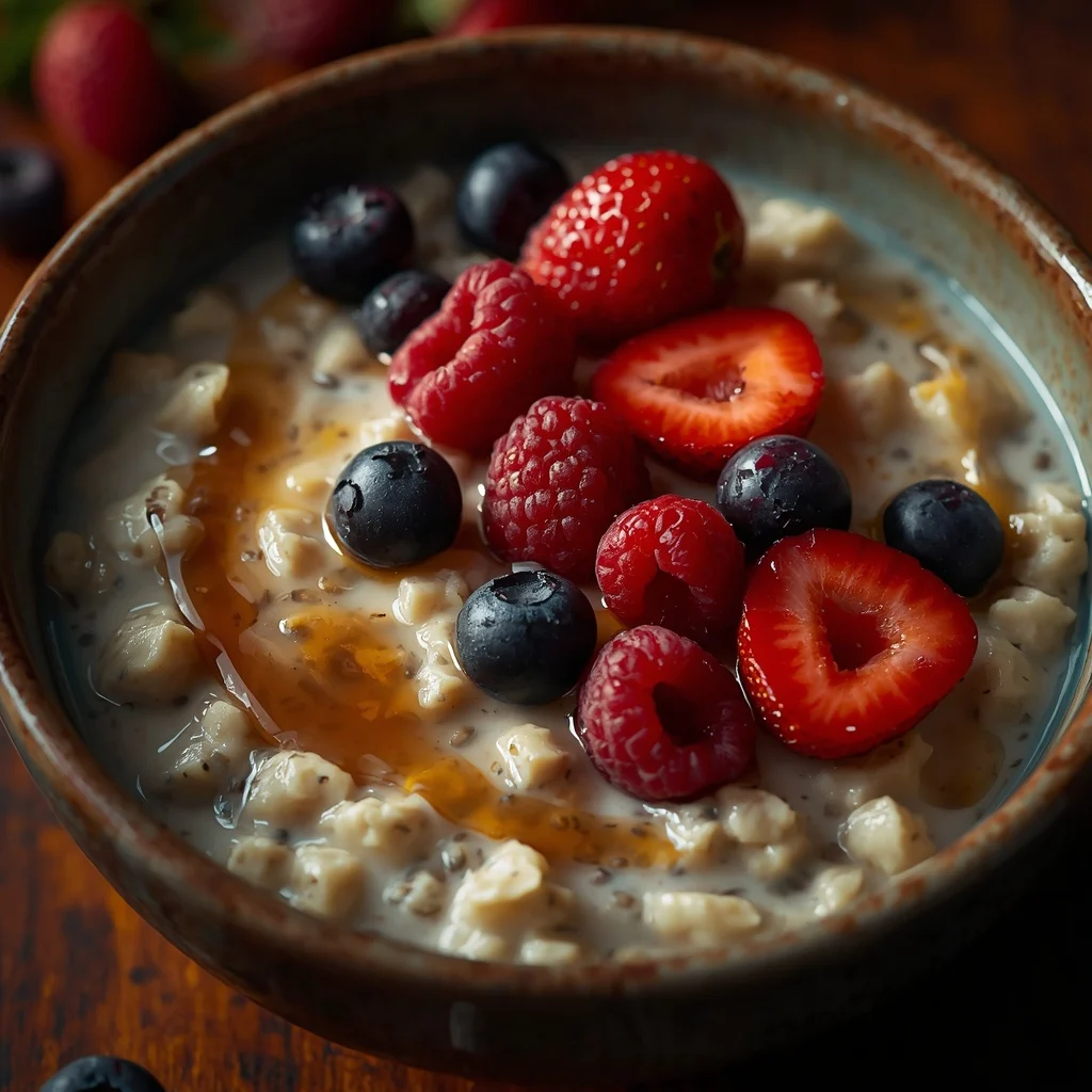 Overnight Oats with Berries D